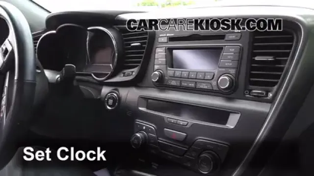 2012 Kia Optima Hybrid 2.4L 4 Cyl. Reloj Fijar hora de reloj